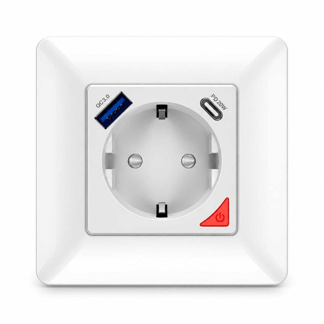 WiFi Смарт Контакт с USB-A USB-C PD 20W – 16A